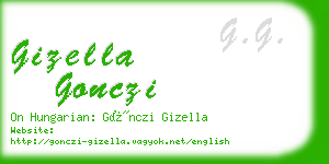 gizella gonczi business card